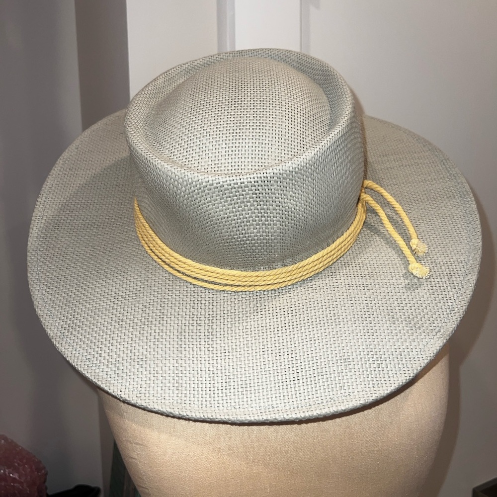 Straw Gray Green Hat